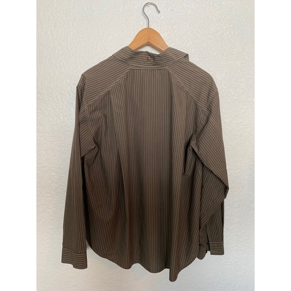 Rowan Elliott Oversized Stripe Poplin Shirt in Ashen Stripe Size S - Picture 5 of 12